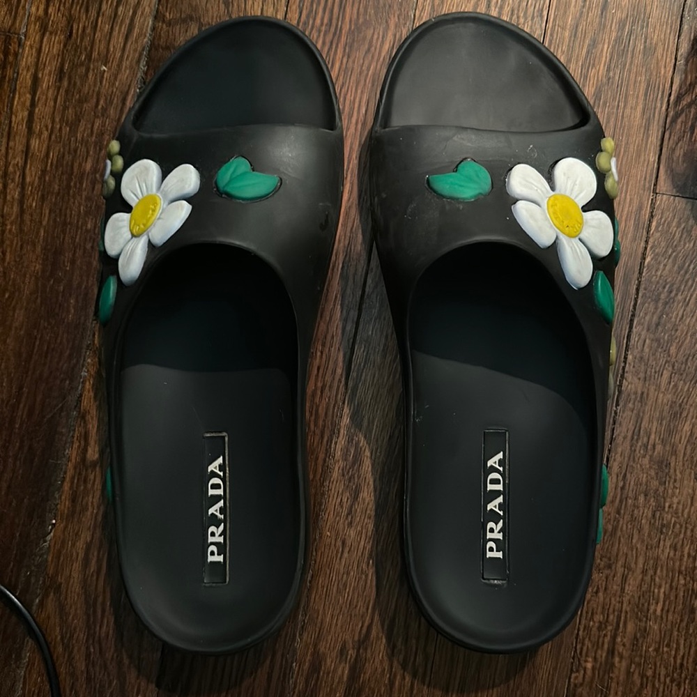 Rubber Prada sandals barely worn